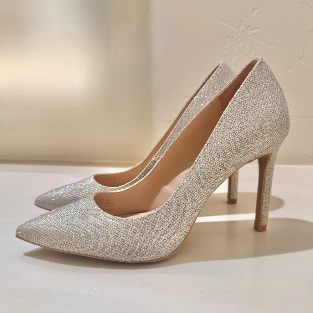 NWOT Stuart Weitzman Metallic Leather Power Pumps 100 - Picture 7 of 12